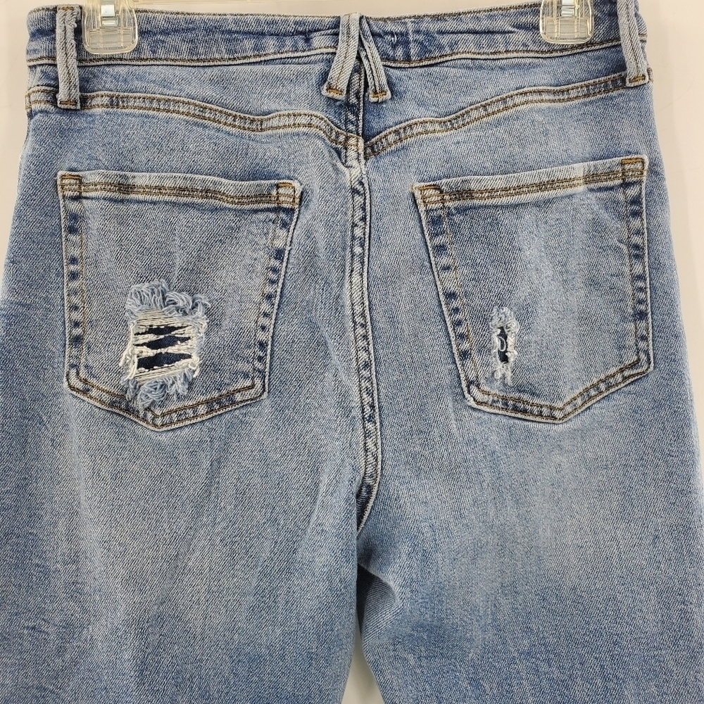 Forever 21 high waist button fly cotton distressed jeans 30 - Picture 10 of 16